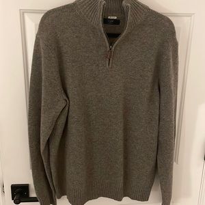 J. Crew Lambswool quarter zip sweater